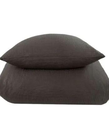 Bæk Og Bølge Sengetøj 150x210 Cm Mørkegråt Sengesæt 100  Bomuld Krepp Sengelinned By Night