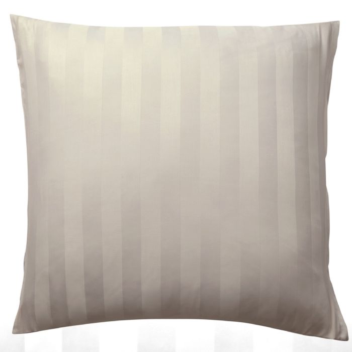 Bambus Pudebetræk 100 Naturligt Bambus 60x63 Cm Sandfarvet Jacquardvævet Hovedpudebetræk Med Striber