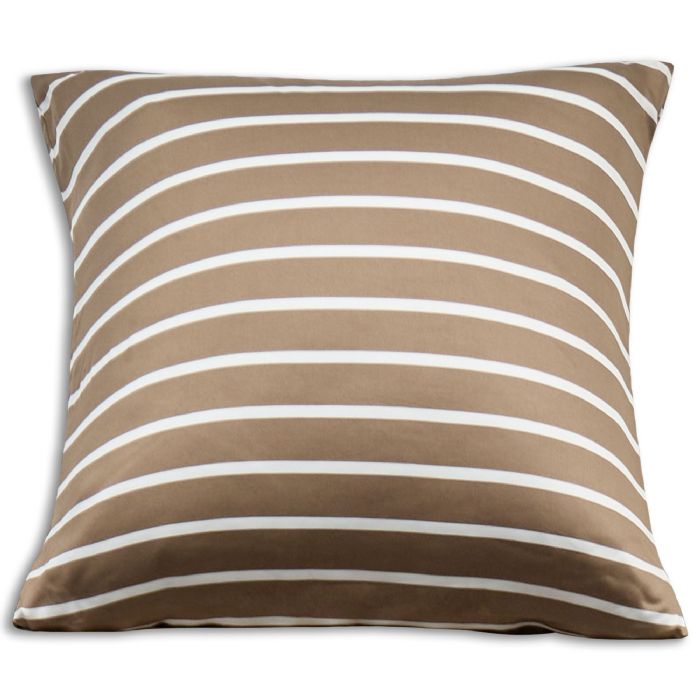 Bambus Pudebetræk 100 Naturligt Bambus 60x63 Cm Stribet Beige Satinvævet Hovedpudebetræk
