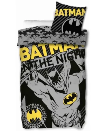 Batman Sengetøj 140x200 Cm In The Night Vendbart Dynebetræk Batman Sengesæt   100  Bomuld