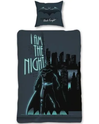 Batman Sengetøj 140x200 Cm Selvlysende Sengetøj Vendbart Design Dynebetræk   100  Bomuld