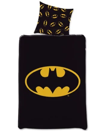 Batman Sengetøj 140x200 Cm Stort Batman Logo Vendbart Dynebetræk 100  Bomulds Sengesæt