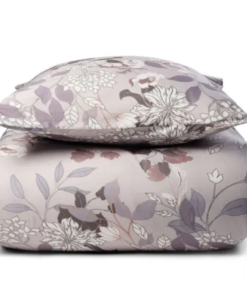 Blomstret Sengetøj Brunt Microfiber Sengesæt 140x200 Cm In Style Sengelinned