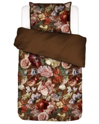Blomstret Sengetøj 140x220 Cm Claire Vendbar Sengesæt   100  Bomuldssatin Essenza Sengetøj
