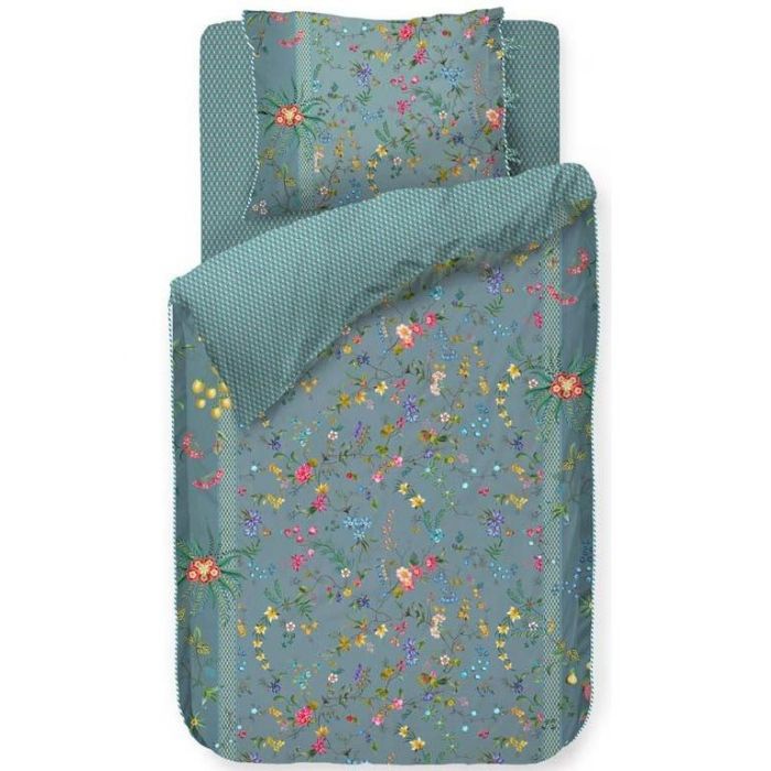 Blomstret Sengetøj 140x200 Cm Petit Fleurs Blue Sengesæt Med Design 100 Bomuld Pip Studio Sengetøj