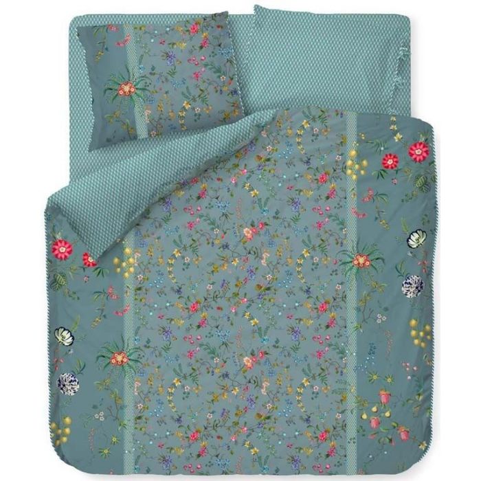 Blomstret Sengetøj 200x220cm Petites Fleurs Blåt Sengetøj Dobbeltdyne Design 100 Bomuld Pip Studio
