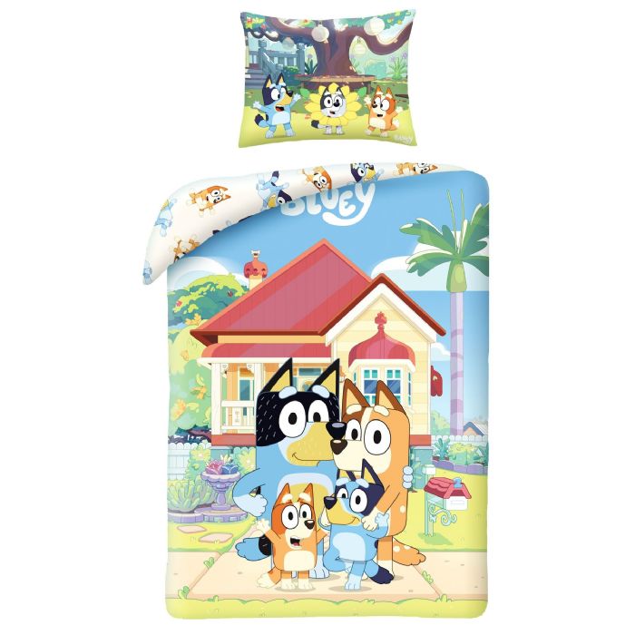 Bluey Sengetøj 140x200 Cm 100 Blødt Bomuld Dynebetræk Med Design 100 Bomuld Sengesæt