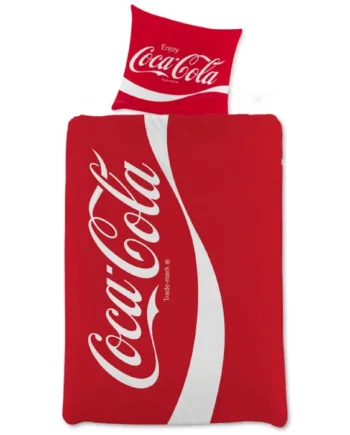 Coca Cola Sengetøj Vendbart Sengesæt Med Logo 140x200 Cm 100  Blød Bomulds Sengelinned