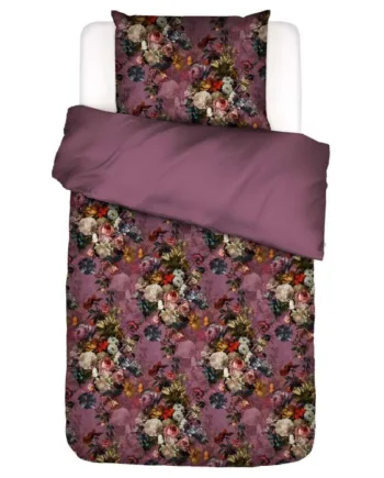 Essenza Sengetøj 100  Bomuldssatin Sengesæt 140x200 Cm Karli Purple Tulip Sengelinned