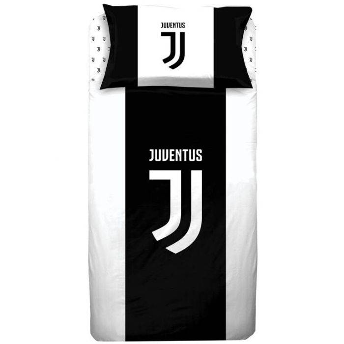 Fodbold Sengetøj 140x200 Cm Juventus Fodbold Sengetøj       Sengesæt 100  Bomuld