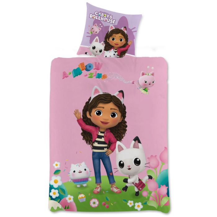 Gabby   Dollhouse Sengetøj 140x200 Cm Vendbart Gabby Sengetøj 100  Bomulds Sengelinned