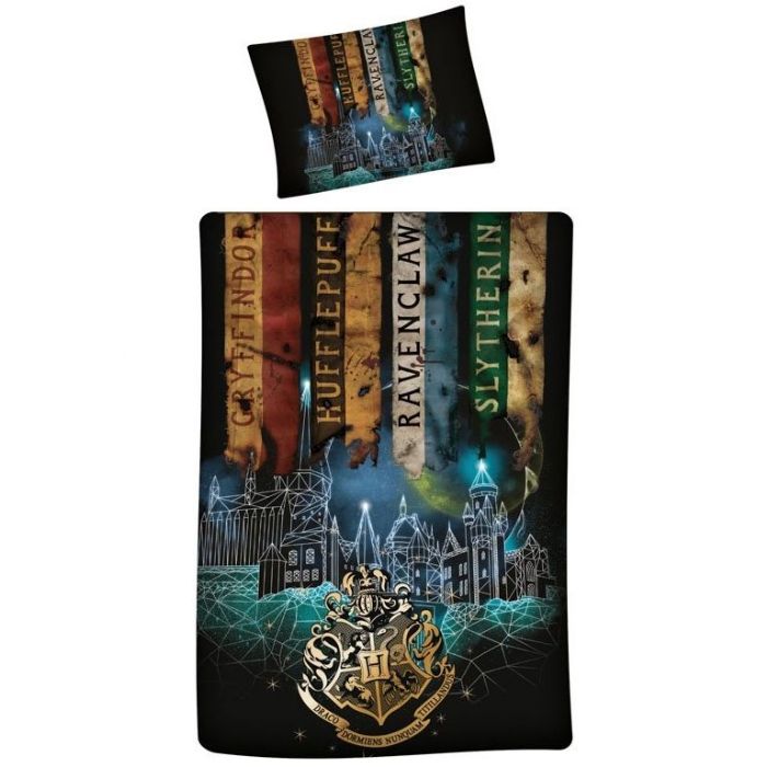 Harry Potter Sengetøj 140x200 Cm The Deathly Hallows Sengesæt       Design Dynebetræk   100  Bomuld