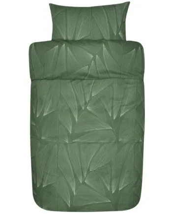 Høie Sengetøj 140x220 Cm Anine Green 100  Ekstra Fin Bomuld Sengesæt