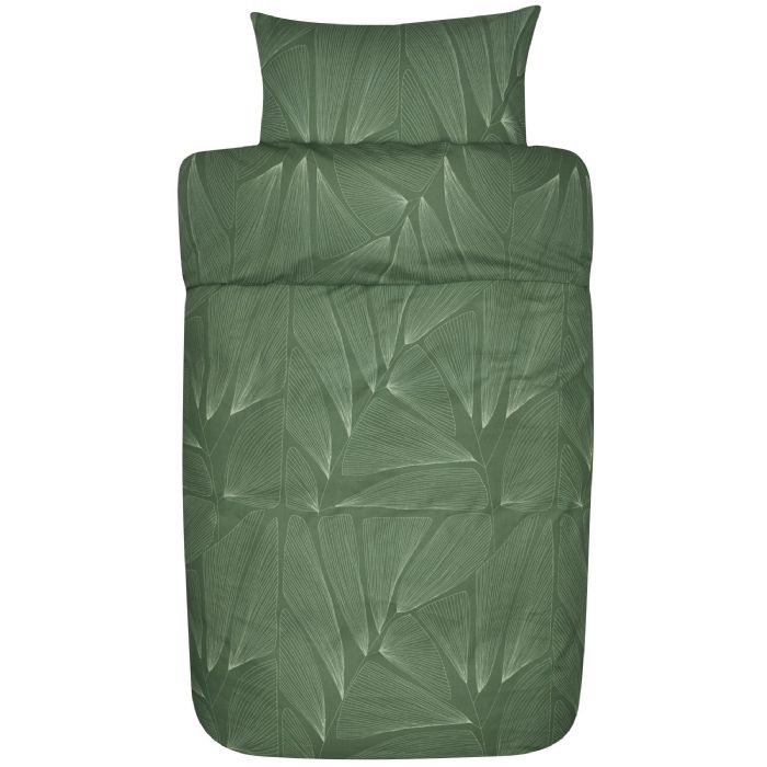 Høie Sengetøj 140x220 Cm Anine Green 100 Ekstra Fin Bomuld Sengesæt