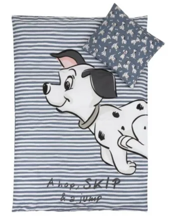 Junior Sengetøj 100x140 Cm Disney 101 Dalmatinere Sengesæt Junior       Design 100  Bomuld