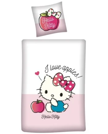 Junior Sengetøj 100x140 Cm Hello Kitty Sengesæt       Design 100  Bomuld