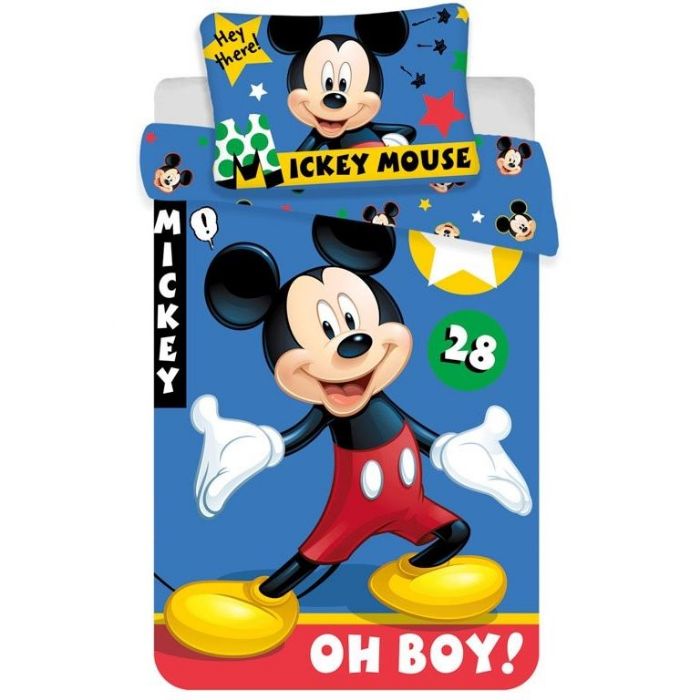 Junior Sengetøj 100x140 Cm Mickey Mouse Sengesæt Til Junior       Design 100  Bomuld