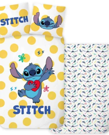 Lilo Og Stitch Sengetøj 140x200 Cm Vendbart Sengesæt Med Stitch 100  Blødt Bomulds Sengelinned