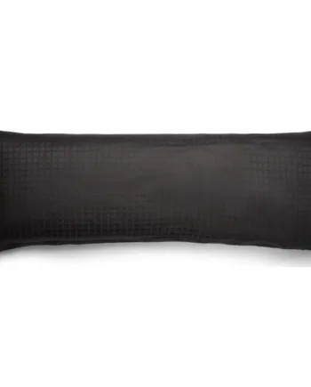 Luksus Pudebetræk 50x150 Cm 100  Bomuldssatin Daisy Mørkegrå By Night Jacquard Vævet Stort Pude Betræk