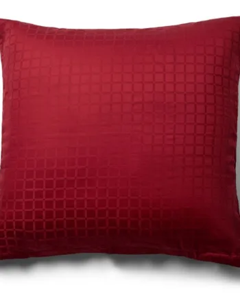Luksus Pudebetræk 60x63 Cm 100  Bomuldssatin Daisy Rød By Night Jacquard Vævet