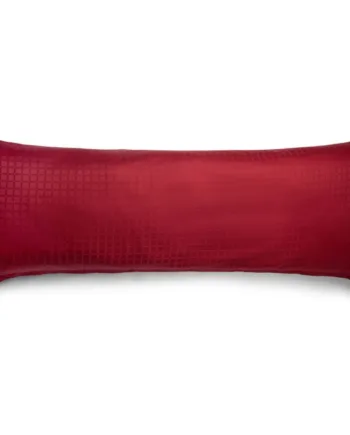 Luksus Pudebetræk 50x150 Cm 100  Bomuldssatin Daisy Rød By Night Jacquard Vævet Stort Pude Betræk