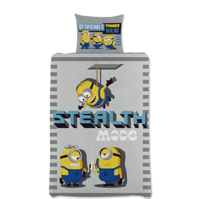 Minions Sengetøj 140x200 Cm Minions Figur Sengesæt       Design Sengelinned   100  Bomuld
