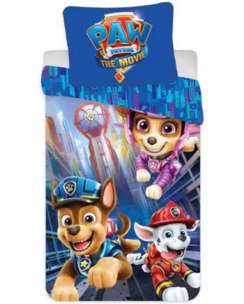 Paw Patrol Junior Sengetøj 100x140 Cm Paw Patrol Sengesæt Junior The Movie       100  Bomuld