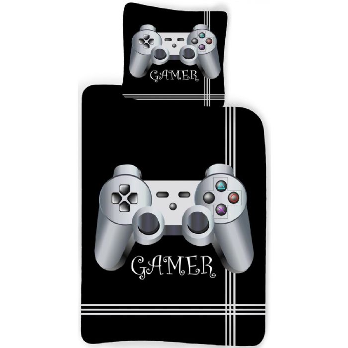 Playstation Sengetøj 140x200 Cm Gamer Sengetøj Vendbart Gaming Sengetøj 100  Bomulds Sengelinned