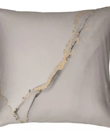 Pudebetræk Digital Printet Bomuldssatin 60x63 Cm Marble Grå Vendbar Pudebetræk 100  Bomuldssatin Excellent By Borg Pudebetræk