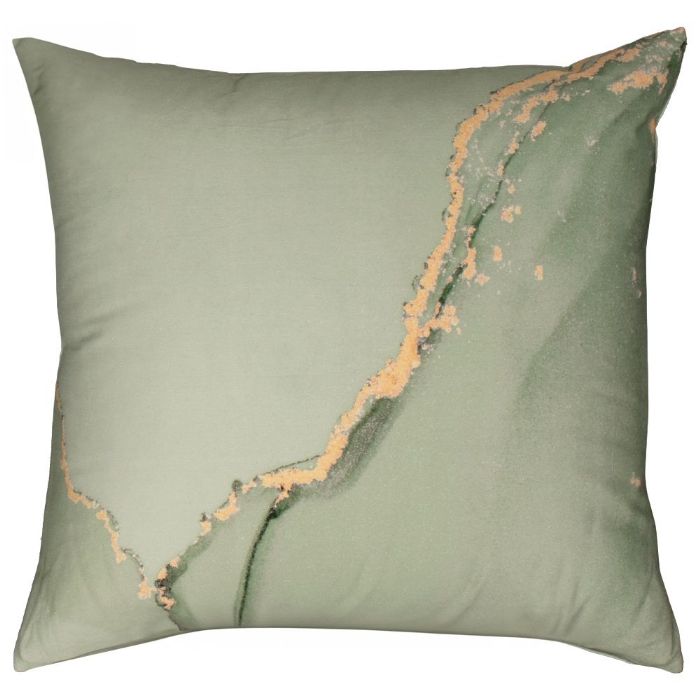 Pudebetræk Digital Printet Bomuldssatin 60x63 Cm Marble Støvet Grøn 100 Bomuldssatin Excellent By Borg Vendbart Pudebetræk