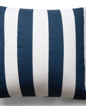 Pudebetræk   100  Blødt Og Lækkert Bomuldssatin 60x63 Cm Blåt Og Hvidt Nordic Stripe Pudebetræk Fra By Night