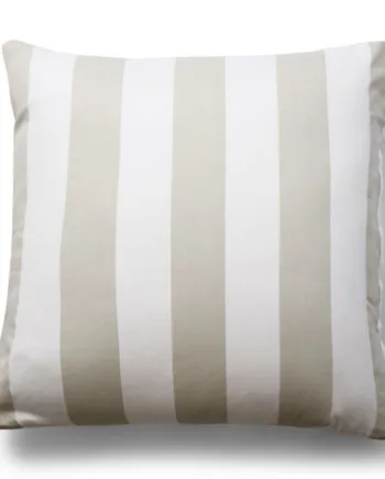 Pudebetræk   100  Blødt Og Lækkert Bomuldssatin 60x63 Cm Gråt Og Hvidt Nordic Stripe Pudebetræk Fra By Night