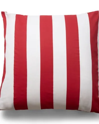 Pudebetræk   100  Blødt Og Lækkert Bomuldssatin 60x63 Cm Rødt Og Hvidt Nordic Stripe Pudebetræk Fra By Night