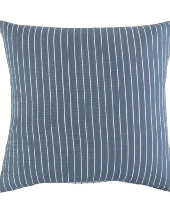 Pudebetræk 60x63 Cm Bæk Og Bølge Blåt Hovedpudebetræk Med Striber   Vendbart Design 100  Bomuld Krepp Pudebetræk By Night