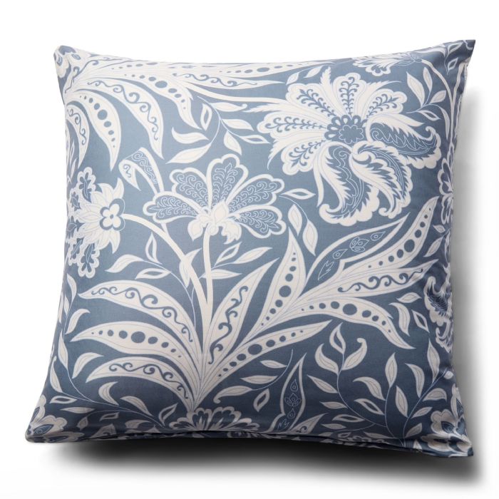 Pudebetræk 60x63 Cm Blåt Hovedpudebetræk Med Blomster Microfiber Pudebetræk In Style