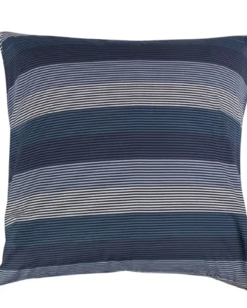 Pudebetræk 60x63 Cm 100  Blødt Bomuldssatin Big Stripes Blue Fra By Night