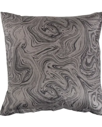 Pudebetræk 60x63 Cm 100  Blødt Bomuldssatin Marble Dark Grey Fra By Night