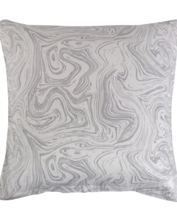 Pudebetræk 60x63 Cm 100  Blødt Bomuldssatin Marble Light Grey Fra By Night