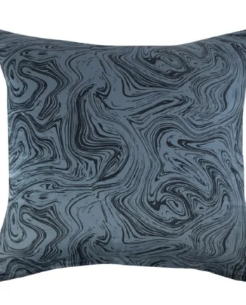 Pudebetræk 60x63 Cm 100  Blødt Bomuldssatin Marble Mørkeblå Fra By Night