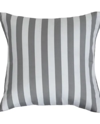 Pudebetræk 60x63 Cm Blødt Bomuldssatin Nordic Stripe Gråt Og Hvidt