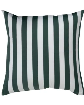 Pudebetræk 60x63 Cm Blødt Bomuldssatin Nordic Stripe Grønt Og Hvidt