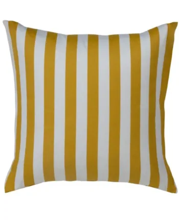 Pudebetræk 60x63 Cm Blødt Bomuldssatin Nordic Stripe Gult Og Hvidt