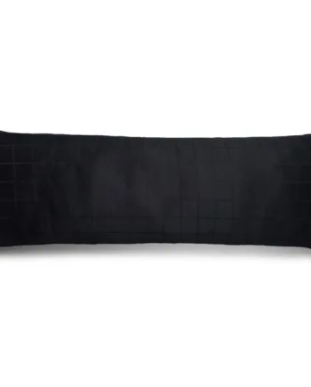 Pudebetræk 50x150 Cm Blødt  Jacquardvævet Bomuldssatin Check Sort By Night Pudebetræk
