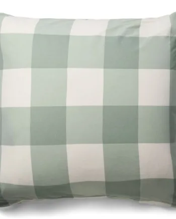 Pudebetræk 60x63 Cm 100  Bomuld Grønt Hovedpudebetræk Med Store Tern Nordstrand Home