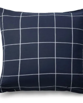 Pudebetræk 60x63 Cm 100  Bomuld Mørkeblåt Hovedpudebetræk Med Hvide Tern Nordstrand Home