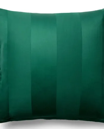 Pudebetræk 60x63 Cm 100  Bomuldssatin Lone Grøn Stribet  Jacquardvævet Hovedpudebetræk Ekstra Blødt Pudebetræk Fra By Borg