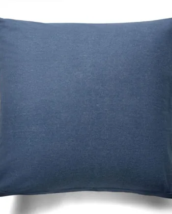 Pudebetræk 60x63 Cm Ensfarvet Pudebetræk Blue Melange 100  Bomuldsflonel By Night Hovedpudebetræk
