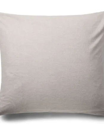 Pudebetræk 60x63 Cm Ensfarvet Pudebetræk Grey Melange 100  Bomuldsflonel By Night Hovedpudebetræk