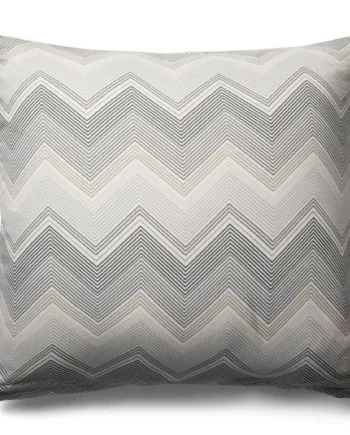 Pudebetræk 60x63 Cm Gråt Zig Zag Mønstret Hovedpudebetræk Microfiber Pudebetræk In Style