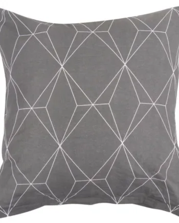 Pudebetræk 60x63 Cm Graphic Grey Hovedpudebetræk   100  Bomuld